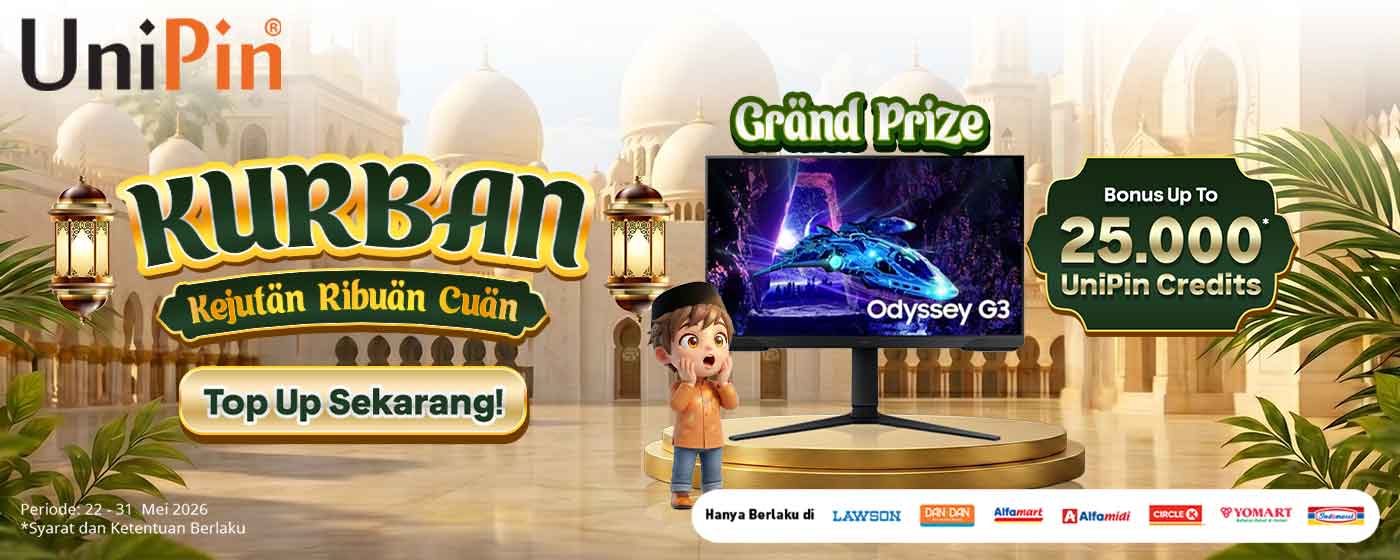 Iduladha Penuh Berkah! Menangkan Samsung Odyssey G3 dan Bonus Hingga 25.000 UniPin Credits